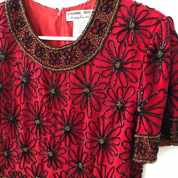 Vintage | Beaded Floral Sequin Sparkly Top - Picture 3 of 12